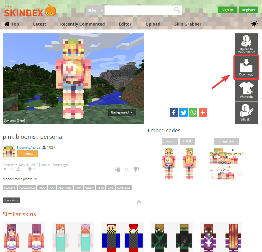 Skins and Skin Editor for Minecraft